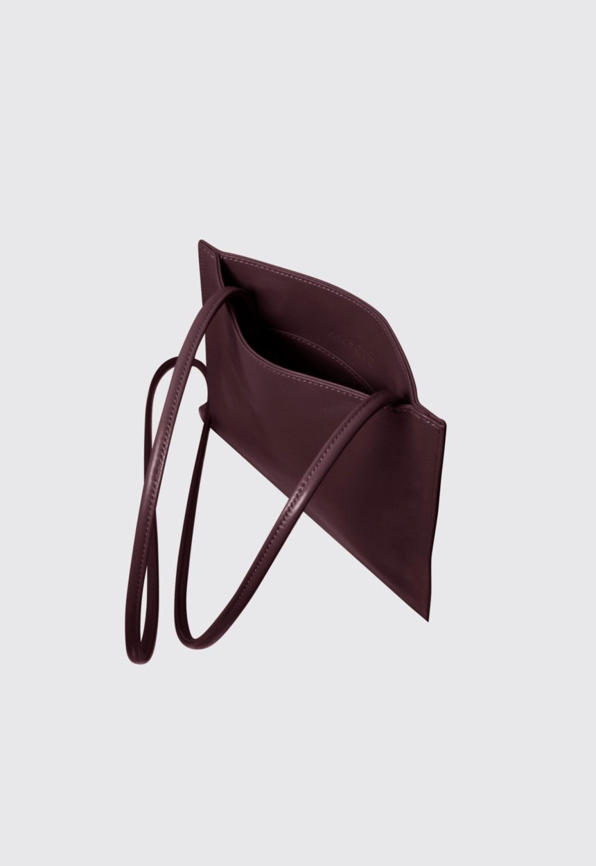 Jac + Jack A ESQUE Leather Pocket Bag - Smooth Burgundy